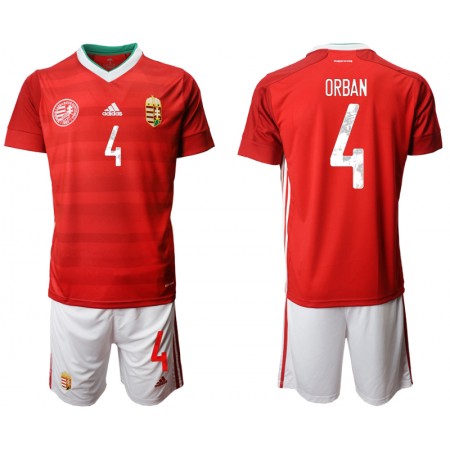 Billige Fotballdrakter Ungarn ORBAN 4 Barn Hjemmedraktsett 2020 Kortermet